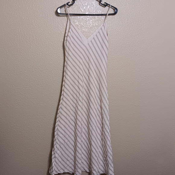 Frame Striped Bias Slip Midi Dress - Picture 5 of 6